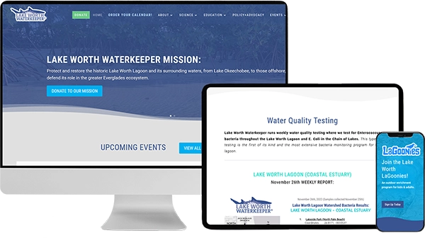 Lake Worth Waterkeeper website jh creates
