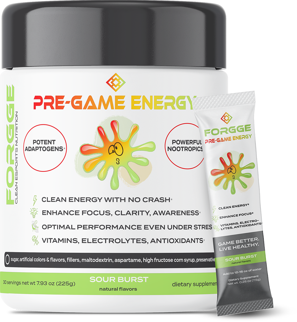 Forgge clean pre-game energy package design