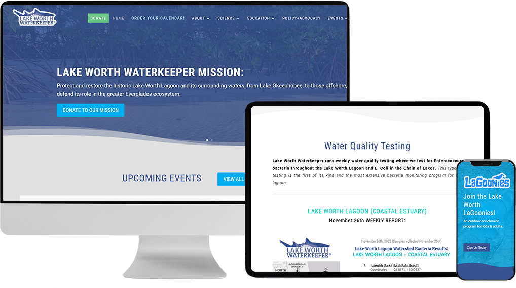 Lake Worth Waterkeeper website design jh creates